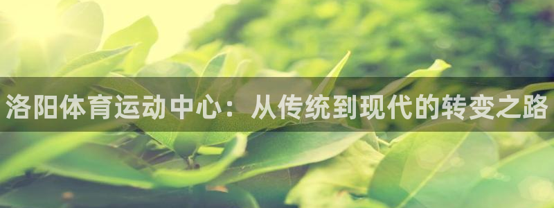 米兰体育官方正版app集团：洛阳体育运动中心：从传统